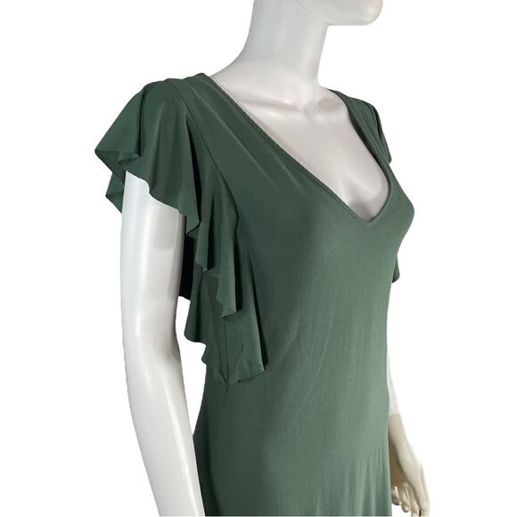 Derek Heart Ruffle Sleeve Mini Dress Green - Picture 3 of 8